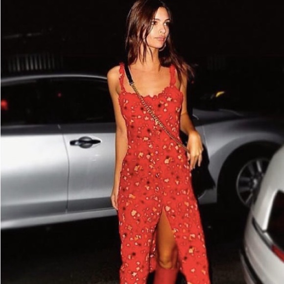 Realisation Par Juliet Midi Dress in Rouge Fleur - Picture 10 of 10